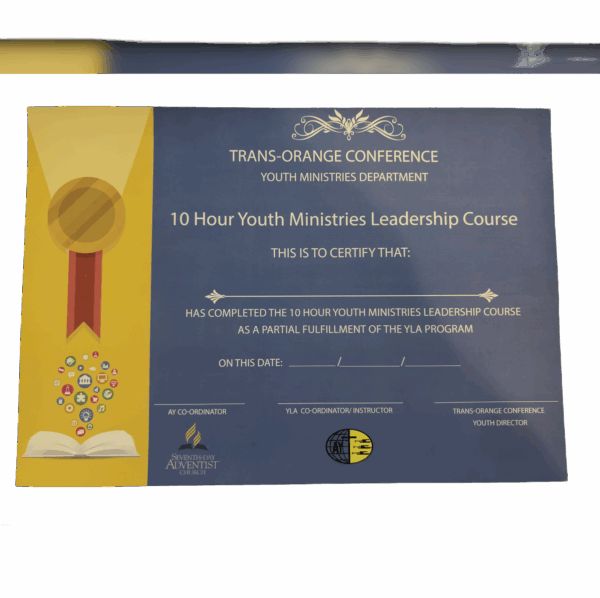 10 Hour Youth Ministries Leadership Certificate (Restricted Item)